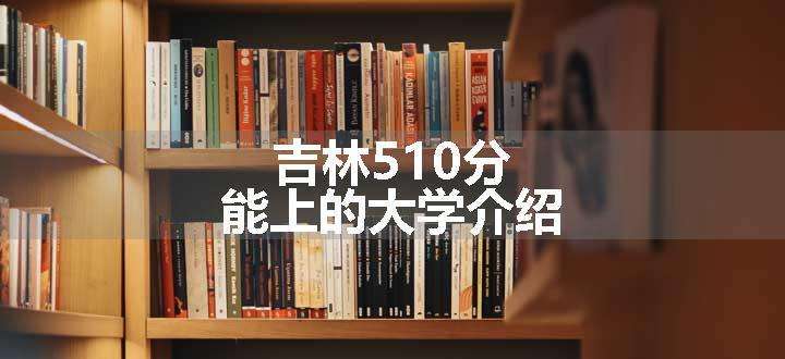 吉林510分能上的大学介绍