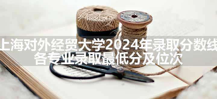 上海对外经贸大学2024年录取分数线 各专业录取最低分及位次