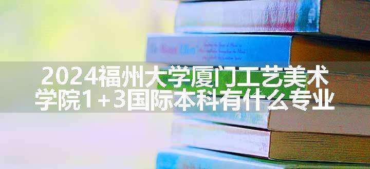 2024福州大学厦门工艺美术学院1+3国际本科有什么专业