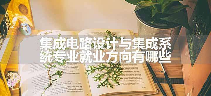 集成电路设计与集成系统专业就业方向有哪些