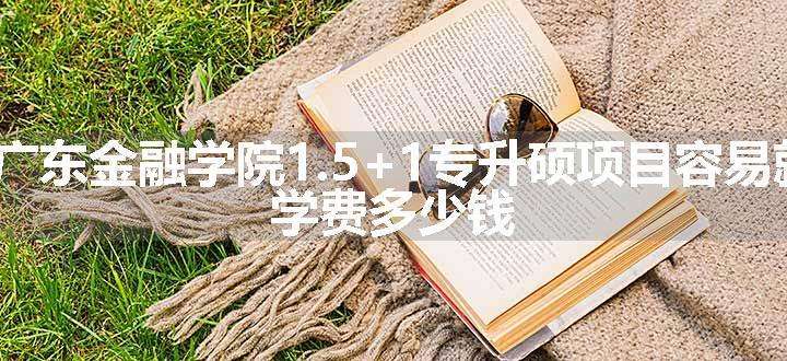 2024广东金融学院1.5+1专升硕项目容易就业吗 学费多少钱