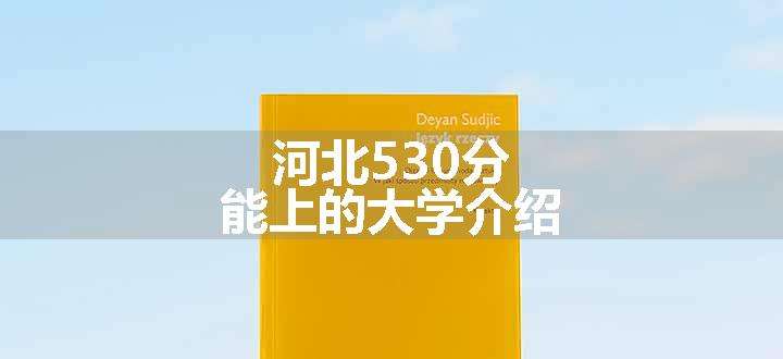 河北530分能上的大学介绍