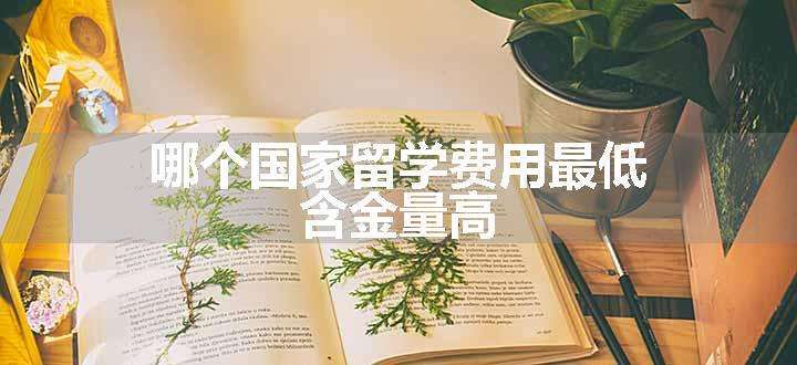 哪个国家留学费用最低 含金量高