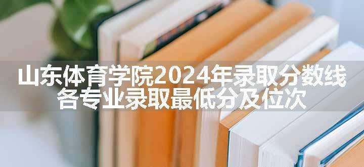 山东体育学院2024年录取分数线 各专业录取最低分及位次