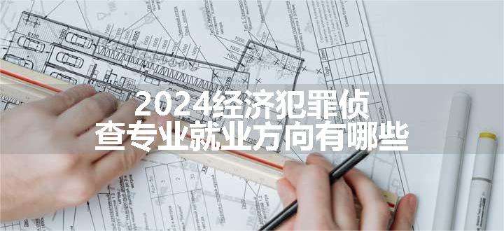 2024经济犯罪侦查专业就业方向有哪些