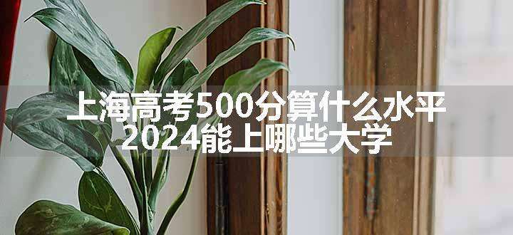 上海高考500分算什么水平 2024能上哪些大学