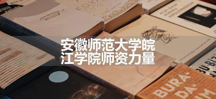 安徽师范大学皖江学院师资力量