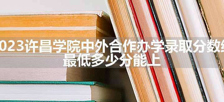 2023许昌学院中外合作办学录取分数线 最低多少分能上