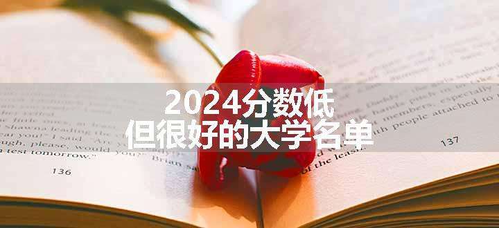 2024分数低但很好的大学名单