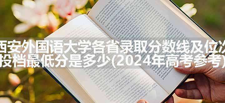 西安外国语大学各省录取分数线及位次 投档最低分是多少(2024年高考参考)