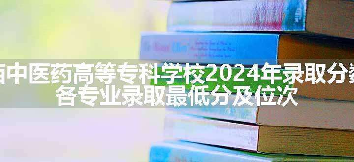 江西中医药高等专科学校2024年录取分数线 各专业录取最低分及位次