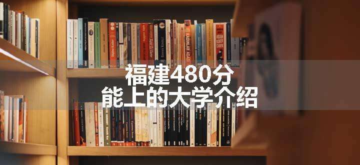 福建480分能上的大学介绍