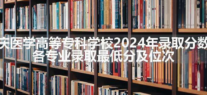 大庆医学高等专科学校2024年录取分数线 各专业录取最低分及位次