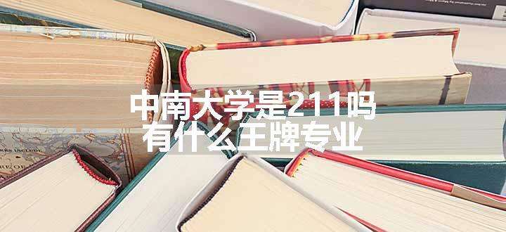 中南大学是211吗 有什么王牌专业