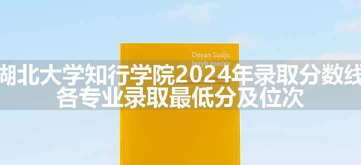 湖北大学知行学院2024年录取分数线 各专业录取最低分及位次