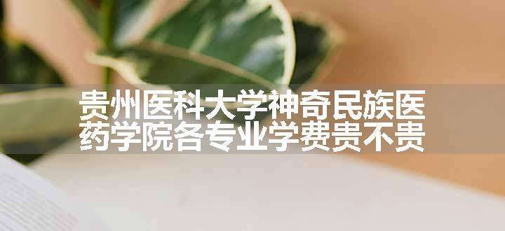 贵州医科大学神奇民族医药学院各专业学费贵不贵