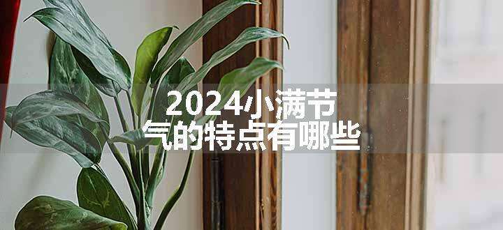 2024小满节气的特点有哪些