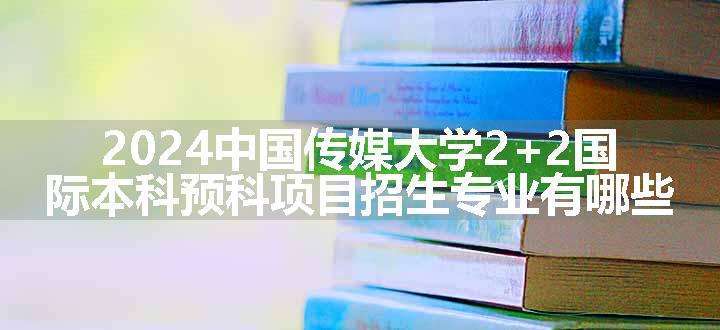 2024中国传媒大学2+2国际本科预科项目招生专业有哪些