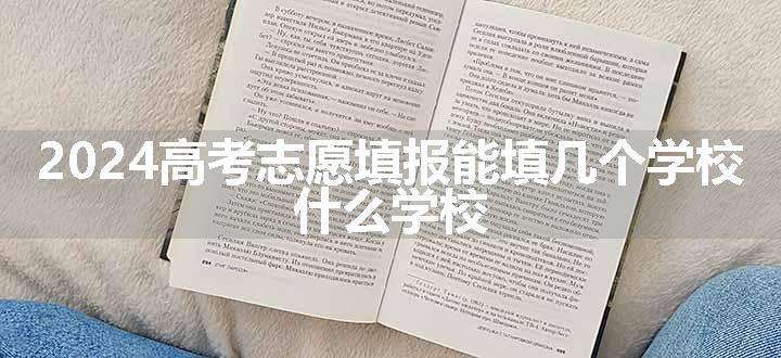 2024高考志愿填报能填几个学校 什么学校