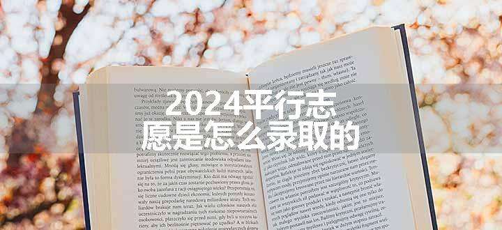 2024平行志愿是怎么录取的