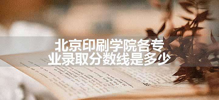 北京印刷学院各专业录取分数线是多少