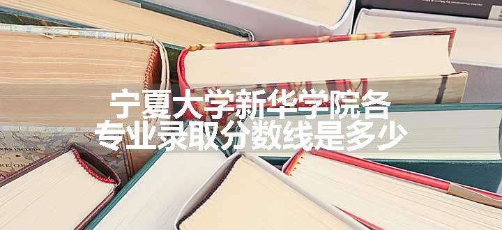 宁夏大学新华学院各专业录取分数线是多少