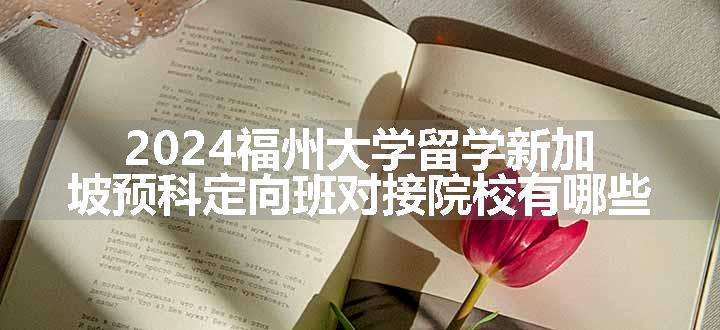 2024福州大学留学新加坡预科定向班对接院校有哪些