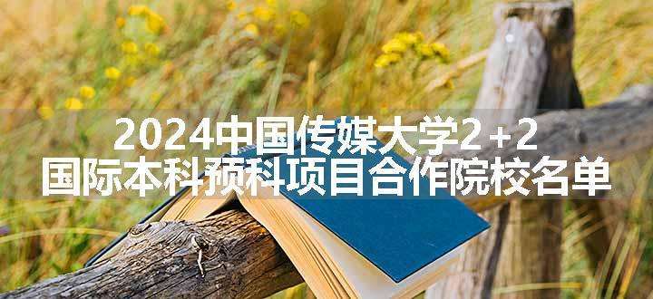 2024中国传媒大学2+2国际本科预科项目合作院校名单