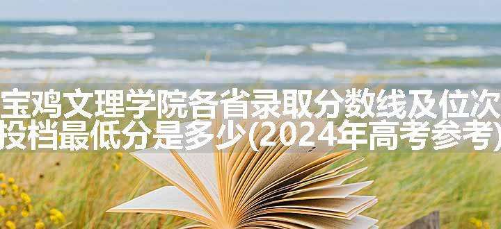 宝鸡文理学院各省录取分数线及位次 投档最低分是多少(2024年高考参考)