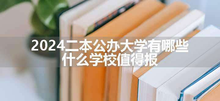 2024二本公办大学有哪些 什么学校值得报