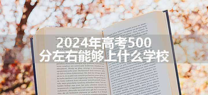 2024年高考500分左右能够上什么学校