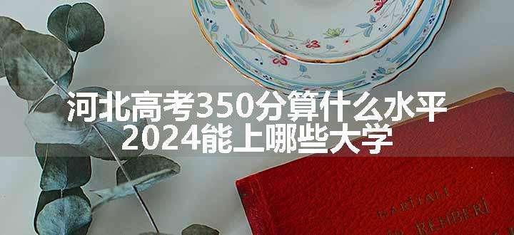 河北高考350分算什么水平 2024能上哪些大学