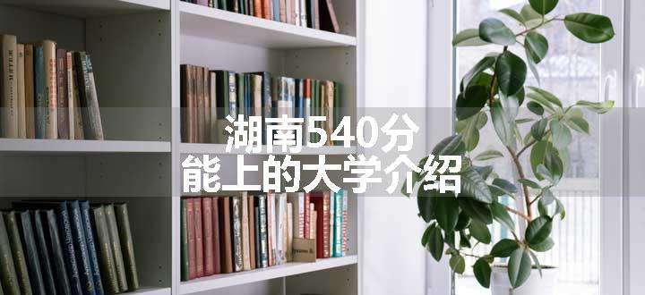 湖南540分能上的大学介绍