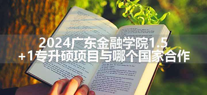 2024广东金融学院1.5+1专升硕项目与哪个国家合作