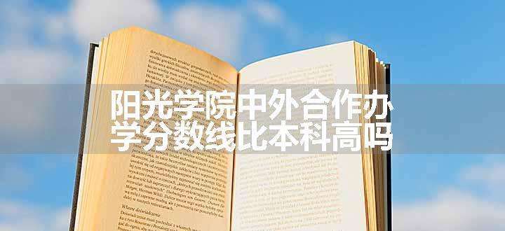 阳光学院中外合作办学分数线比本科高吗