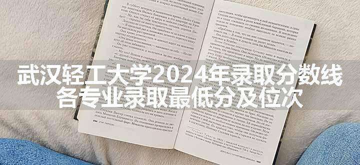 武汉轻工大学2024年录取分数线 各专业录取最低分及位次