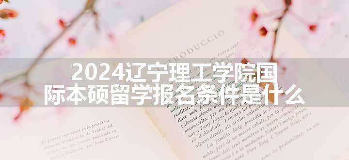 2024辽宁理工学院国际本硕留学报名条件是什么