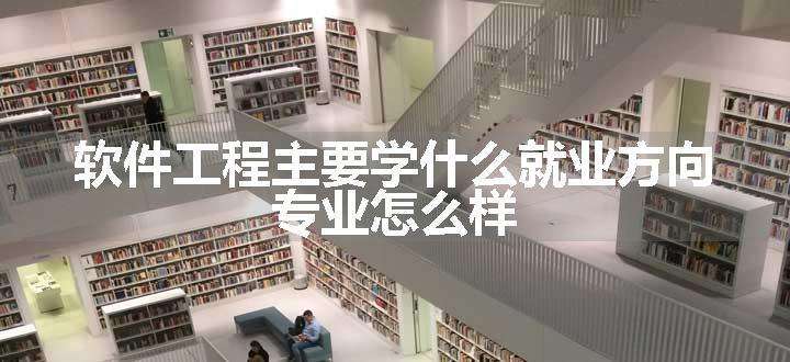 软件工程主要学什么就业方向 专业怎么样