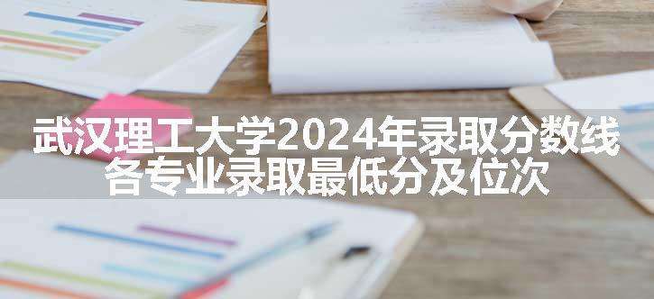 武汉理工大学2024年录取分数线 各专业录取最低分及位次