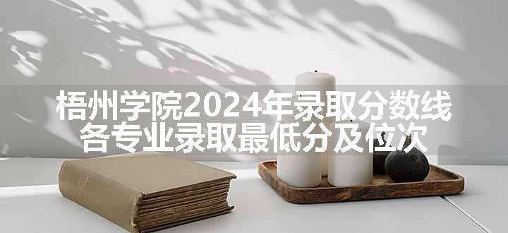 梧州学院2024年录取分数线 各专业录取最低分及位次