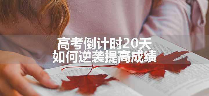 高考倒计时20天 如何逆袭提高成绩