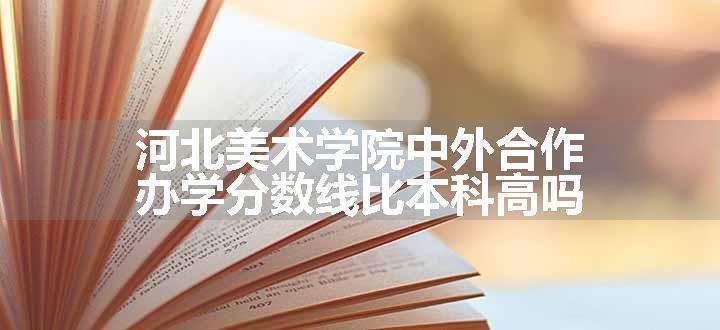 河北美术学院中外合作办学分数线比本科高吗