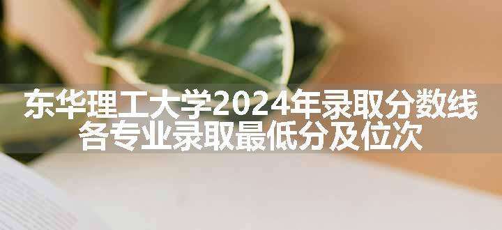 东华理工大学2024年录取分数线 各专业录取最低分及位次