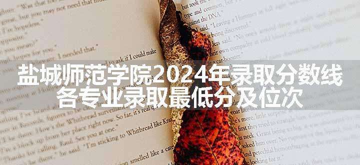 盐城师范学院2024年录取分数线 各专业录取最低分及位次