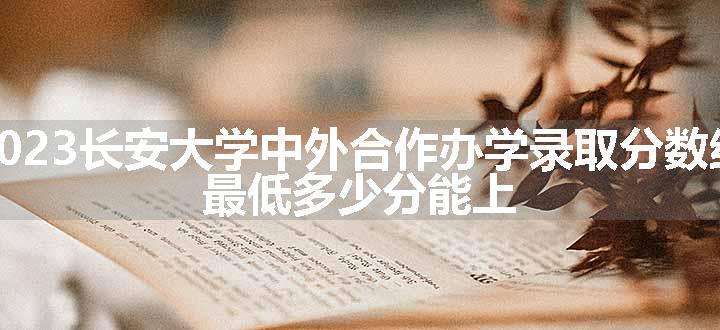 2023长安大学中外合作办学录取分数线 最低多少分能上