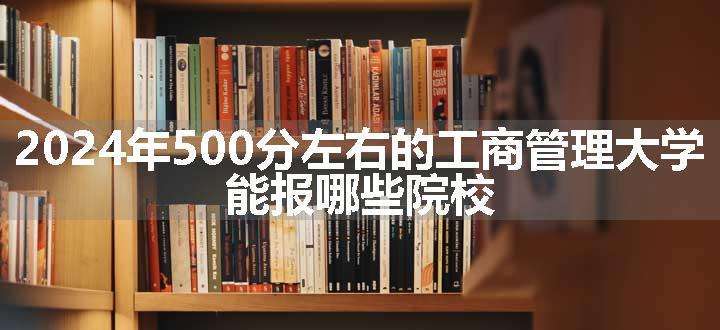 2024年500分左右的工商管理大学 能报哪些院校