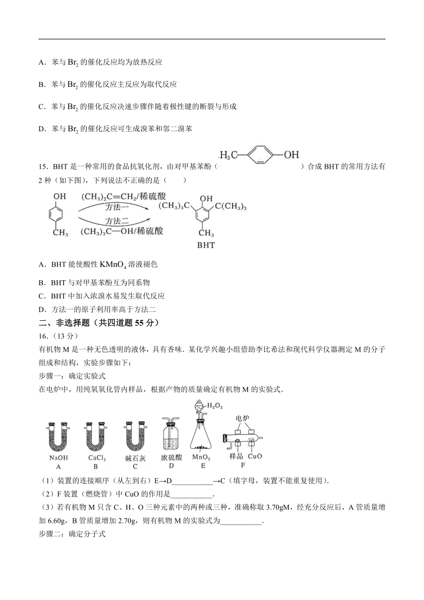 辽宁省大连市滨城高中2023-2024学年高二下学期期中考试化学试卷（含答案）