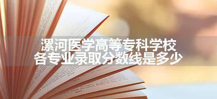 漯河医学高等专科学校各专业录取分数线是多少