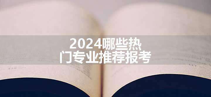 2024哪些热门专业推荐报考