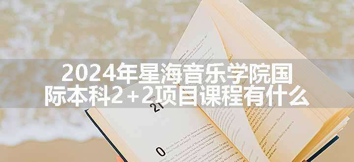 2024年星海音乐学院国际本科2+2项目课程有什么